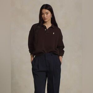 Polo Ralph Lauren Polo-Collar Fleece Pullover brown